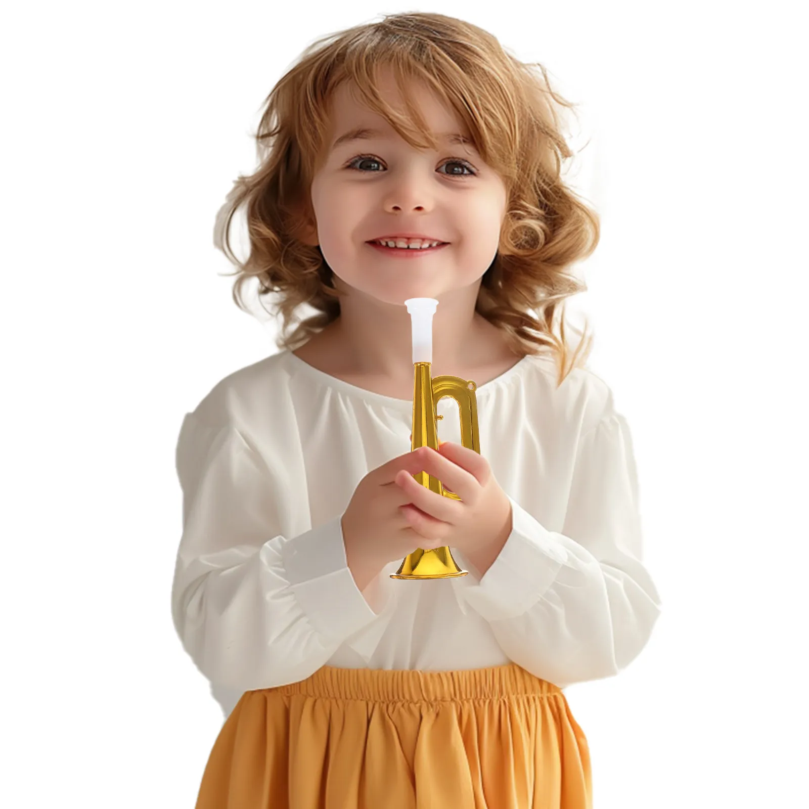 18Pcs Shiny Plastic Trumpet Children's Music Tool for Rhythm Development Cheering Accessory Party Giveaway Promotional Horn Item