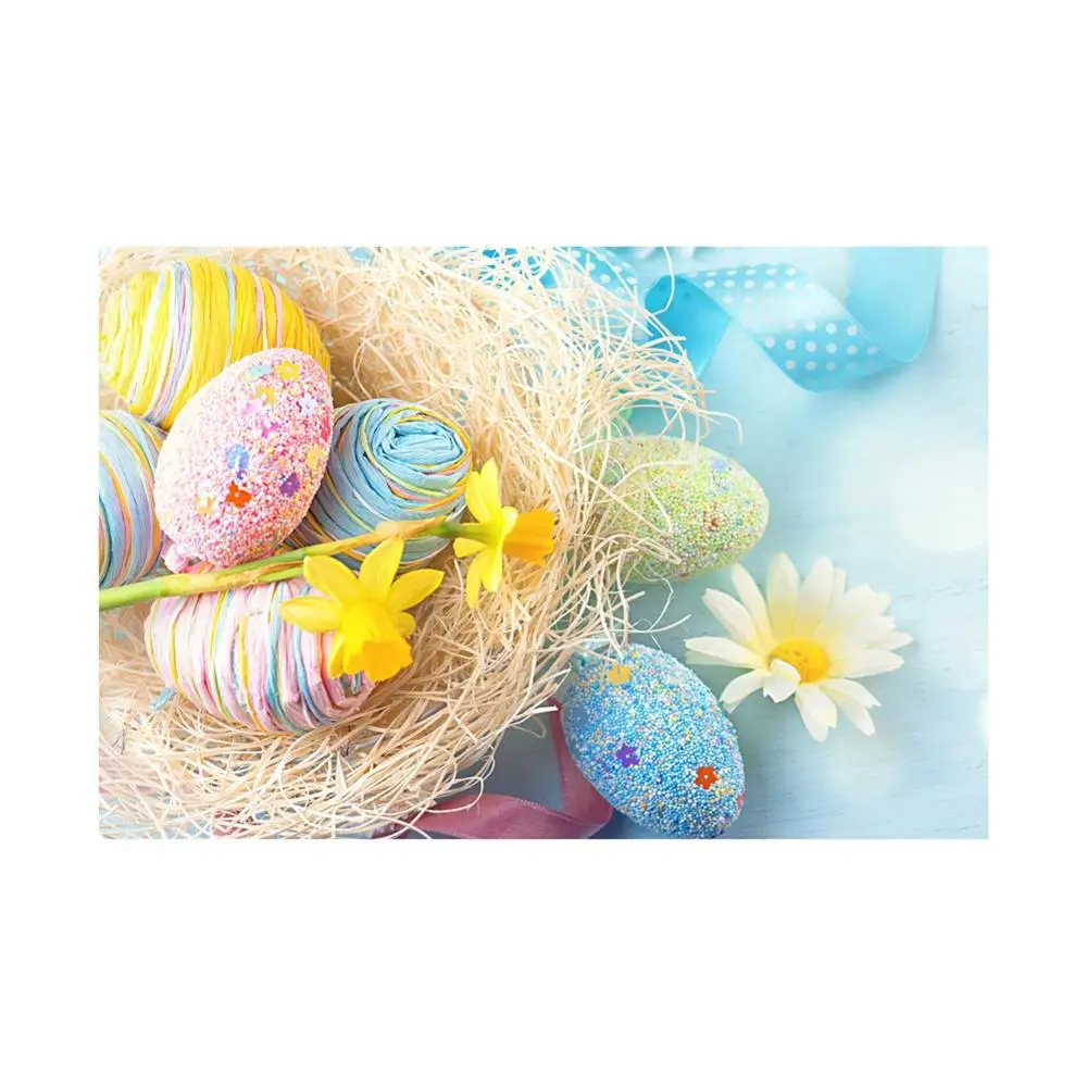 Non-woven Easter Eggs Photography Backdrops Decorations for Home Wall Hanging Craft Ornament Kids Toy Gift Painting Egg Decor