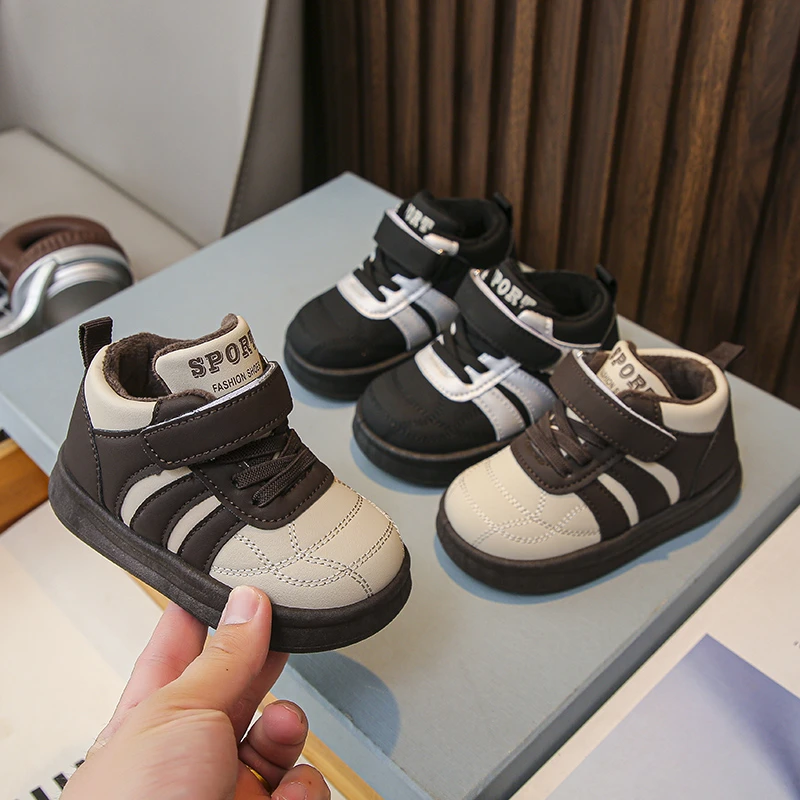 

Children Cotton Boots 2025 Autumn Winter Warm Round Toe Ankle Boots Fashion Baby Toddler Comfortable Boys Girls High Top Boots