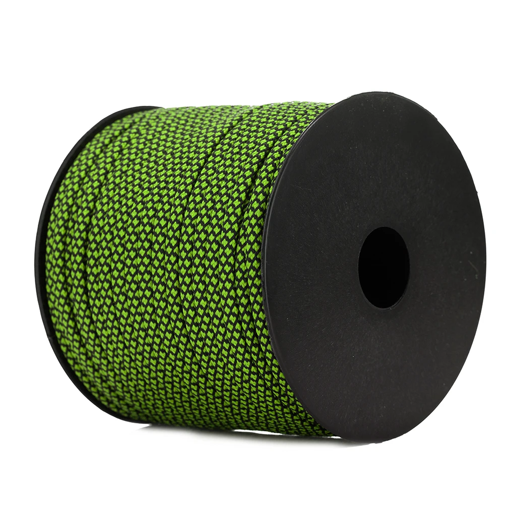 

50M Rescue Tent Rope 4mm Durable Polyester Braided Clothesline Camping Parachute Rope Weather Resistant Non Fading Long Length