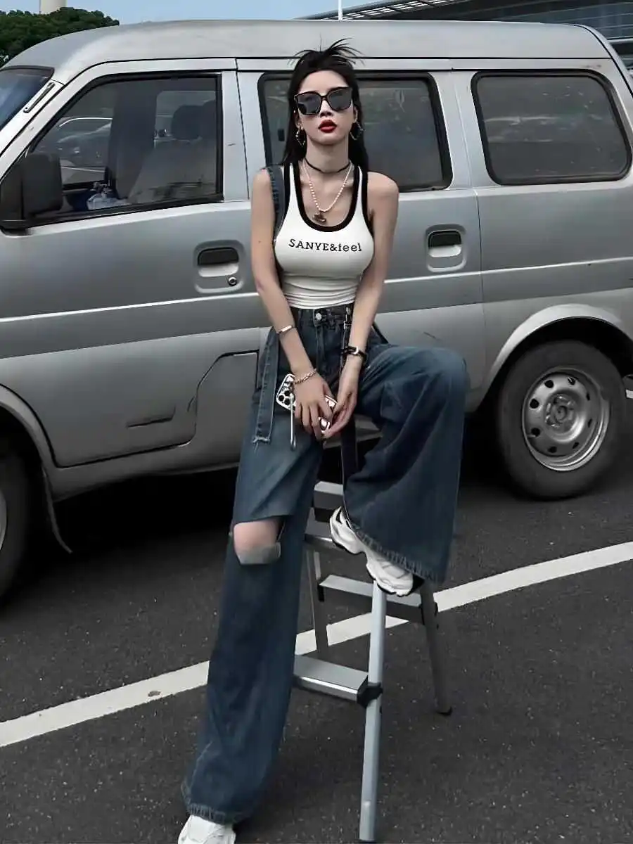 Белые комбинезоны женские асимметричные индивидуальные богемные с кисточками на шнурке черно-серые плавки Femme эстетический гламурный популярный Fly