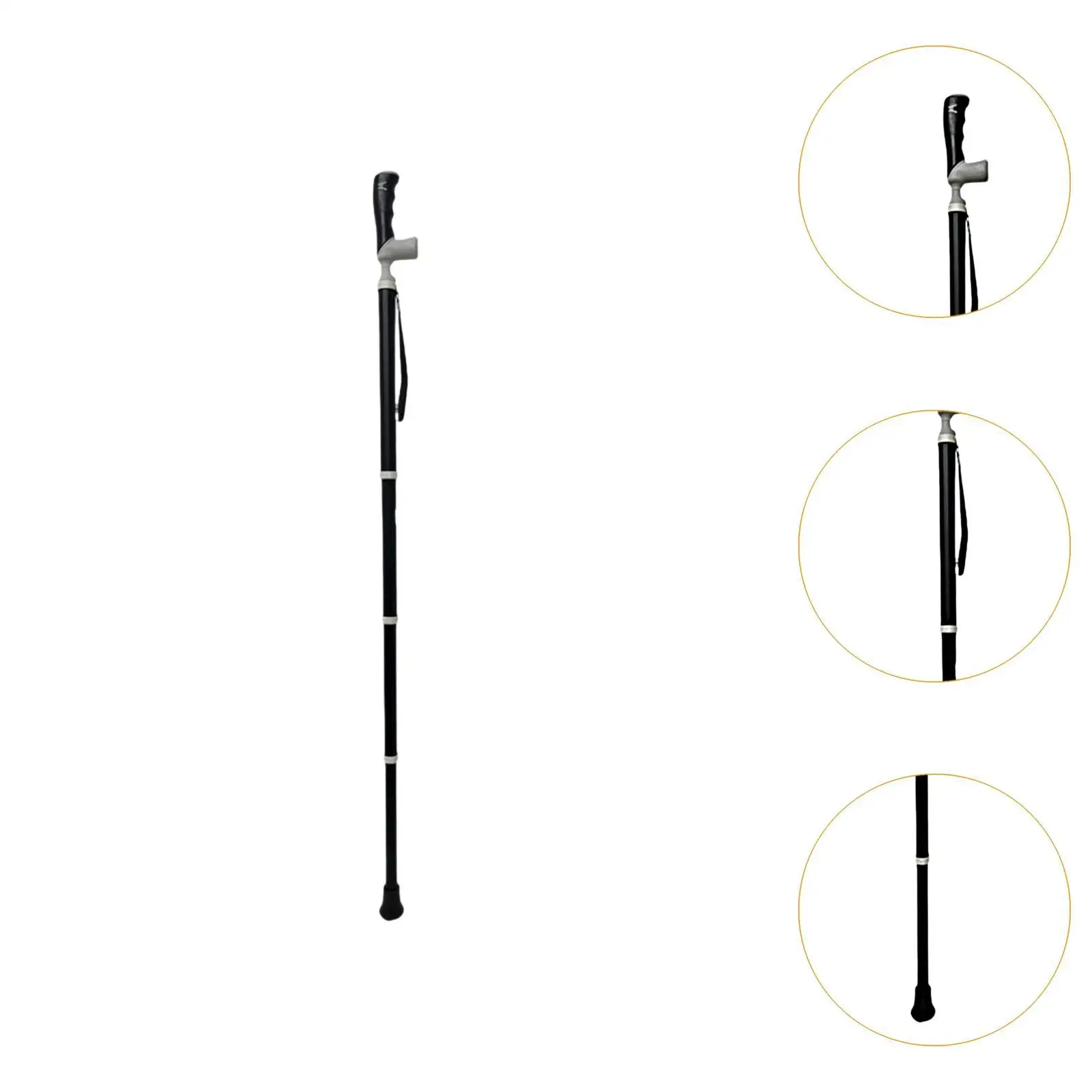 Mountain Trekking Pole Retractable Nonslip Handle Lock Practical Lightweight 3 Joints Stick for Hiker Backpacker Mountaineering
