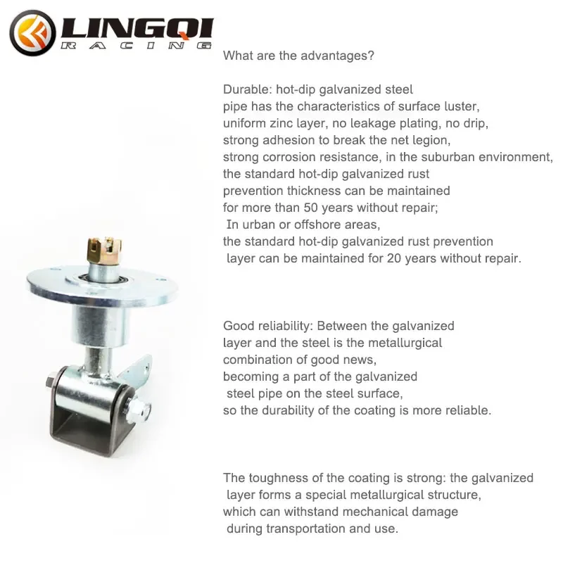 LYNNCHI Motorcycle  Front Wheel Knuckle Spindle with 5 inch 6-inch Hub Rim Flange For Go Kart Dune Buggy ATV Accessories Parts