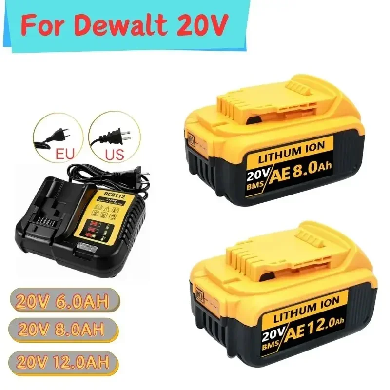 

Оригинальный литиевый сменный аккумулятор DCB200 8000 мАч 20 в для Dewalt 18 в DCB184 DCB200 DCB182 DCB180 DCB181 DCB182 DCB201 DCB206