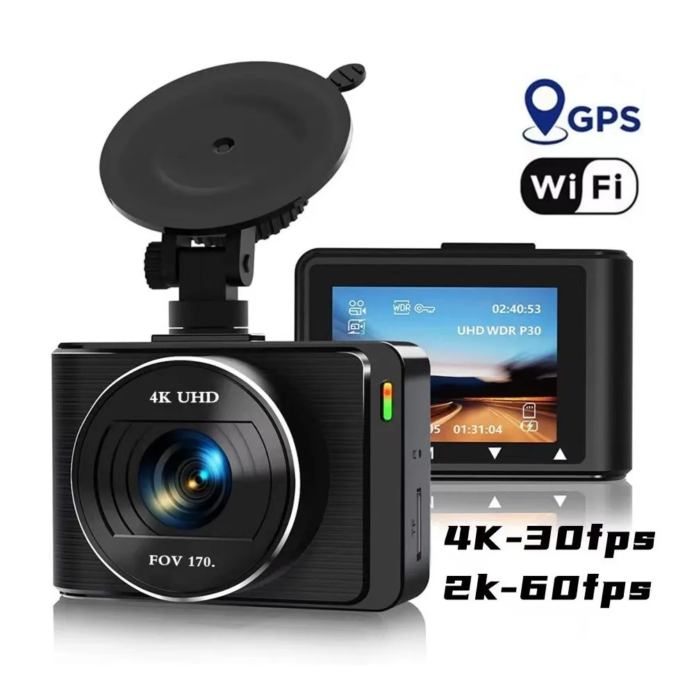 Dashcam 4K GPS WIFI 24h Parking Monitor Night Vision Dash Cam For Car Camera Mini Dvr Para Coche Kamera Samochodowa Rejestrator