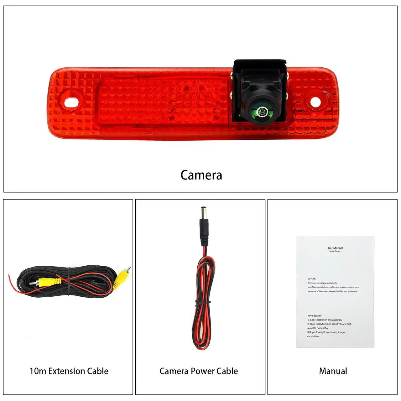 GreenYi AHD Car Brake Light Waterproof Backup Rear View Camera For Ford Transit MK7 2006-2013 Truck Van AHD Monitor Optional