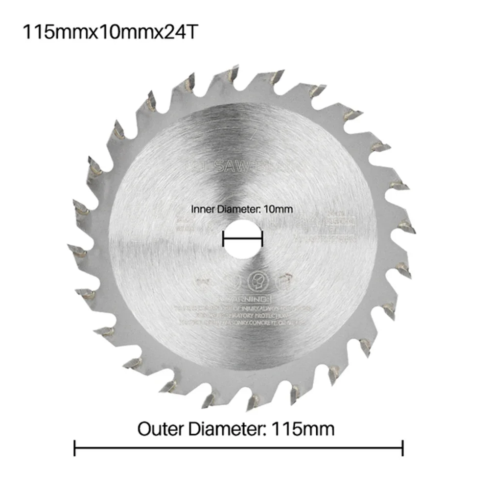 Cirkelzaagblad Accessoires TCT Zaagschijf Hout Zacht 10mm 24T 89mm/115mm Haakse slijper Carbide Carbide Getipt