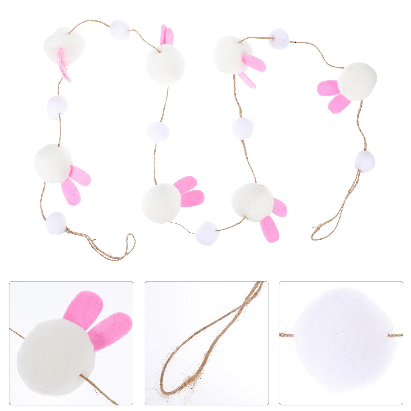 

Wool Felt Easter Banner Rabbit Hanging Garland for Indoor Outdoor Party Decor Photography Props Festival Supplies