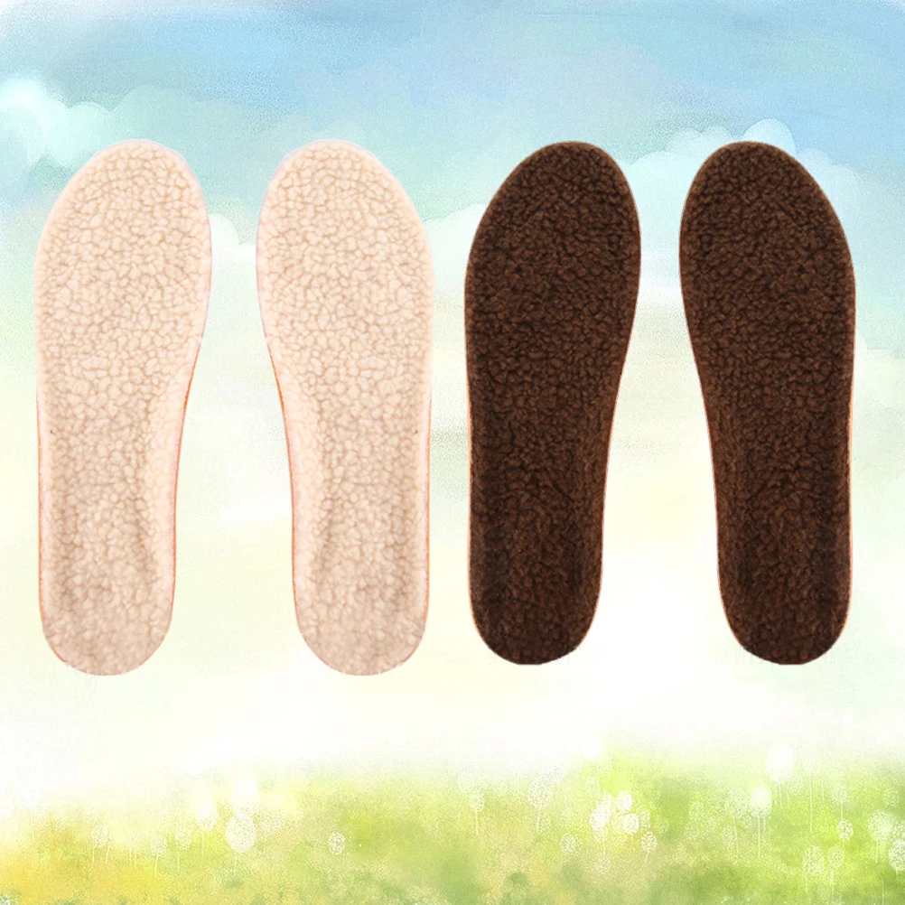

2 Pairs Insoles Warm Shoe Pads Thick Cushions Durable Layer Sports Sports Insoles Foot Care For Boots Shoes