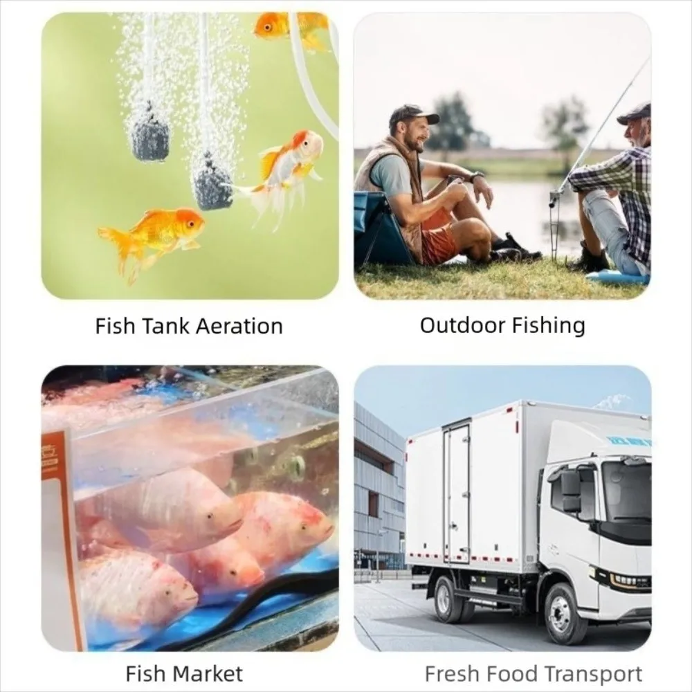 

Portable USB Aquarium Oxygen Air Pump Mini Adjustable Air Volume USB Air Pump Silent Dual-hole Silent Air Compressor Fish Tank