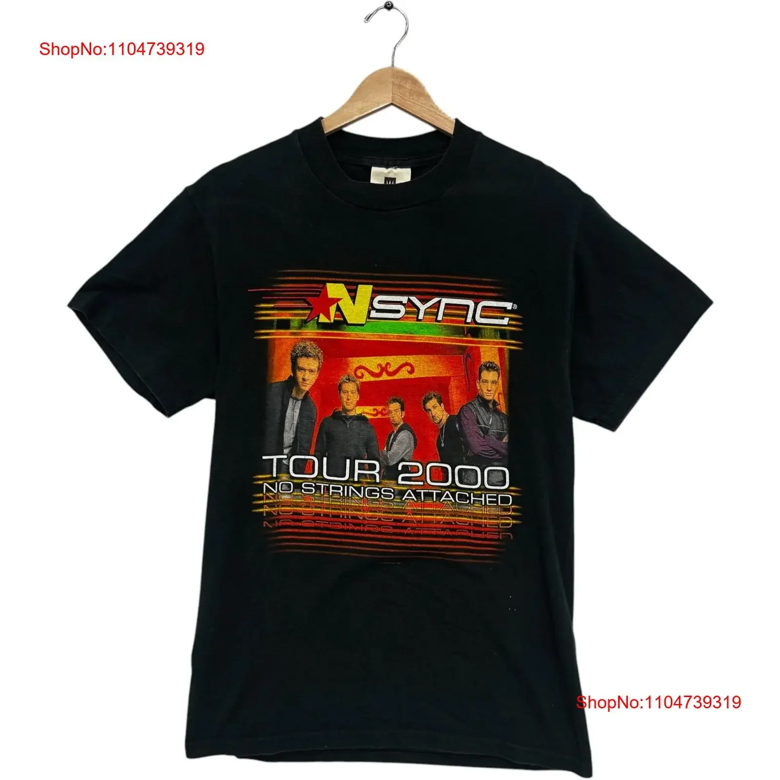 

Винтажная футболка NSYNC No Strings Attached Tour 2000, черная мужская маленькая винтажная стильная модная слегка мягкая уличная одежда