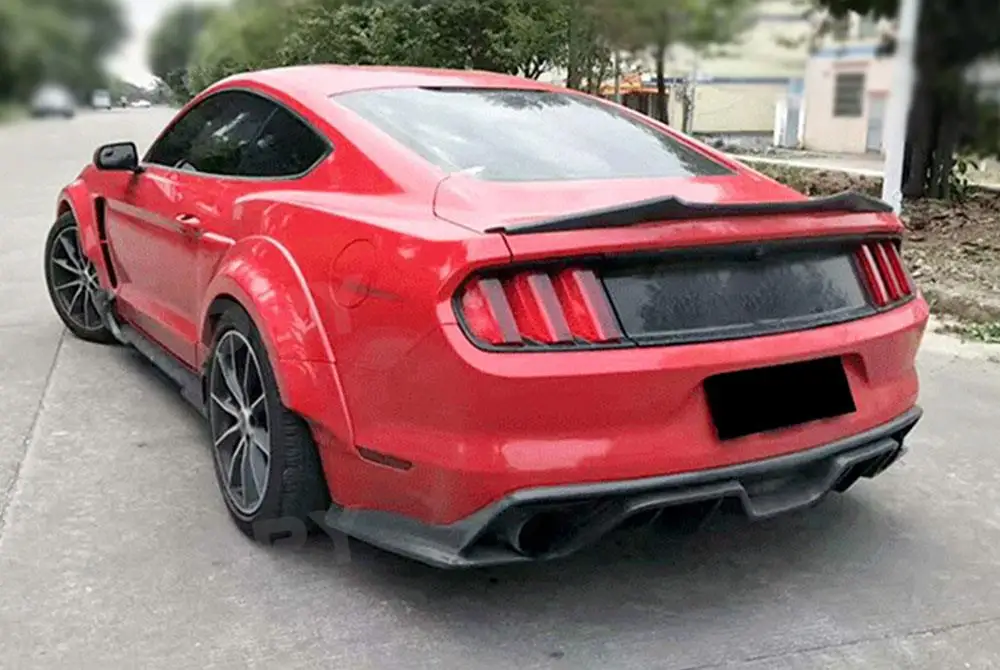 Carbon Fiber Car Rear Trunk Lip Spoiler Boot Wing For Ford Mustang Coupe 2-door 2015 2016 2017 Car Accessories