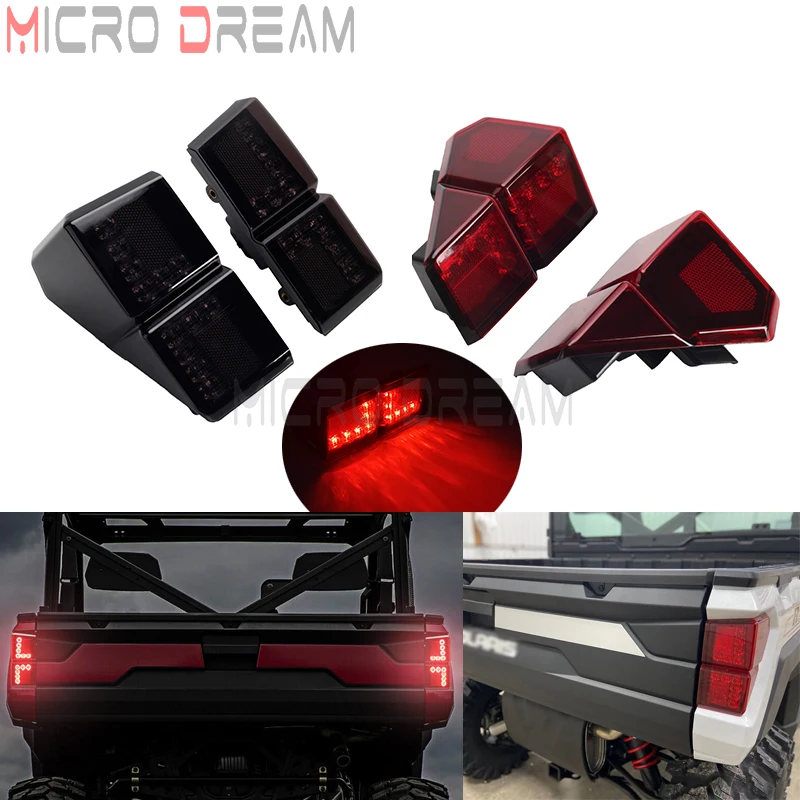 

For Polaris Ranger 1000 Xp Crew Left & Right Tail Lights 1Pair Brake Stop Lamps Red LED Running Taillights 2413766 & 2413767