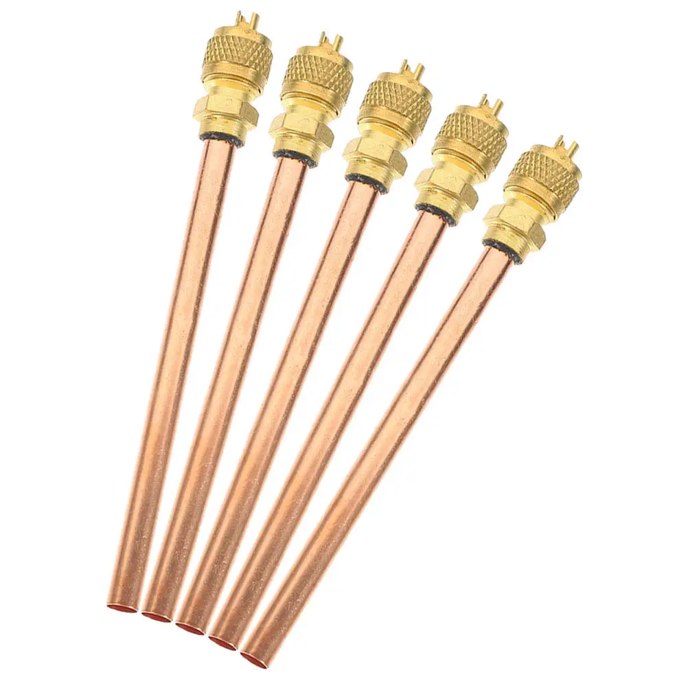 

Набор из 5 медных сервисных клапанов для заправки и вакуумирования холодильников и кондиционеров