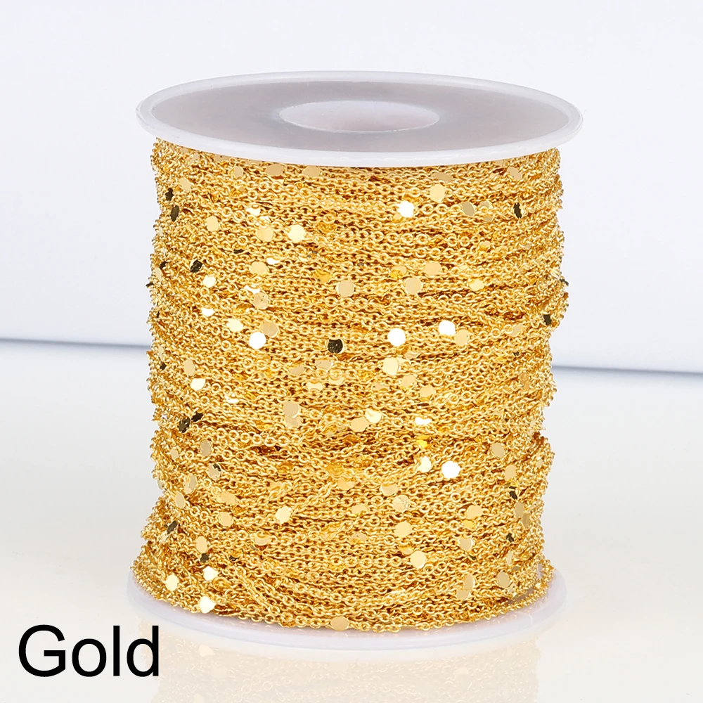 2Meters Sequins Chain for DIY Necklace and Bracelet Making