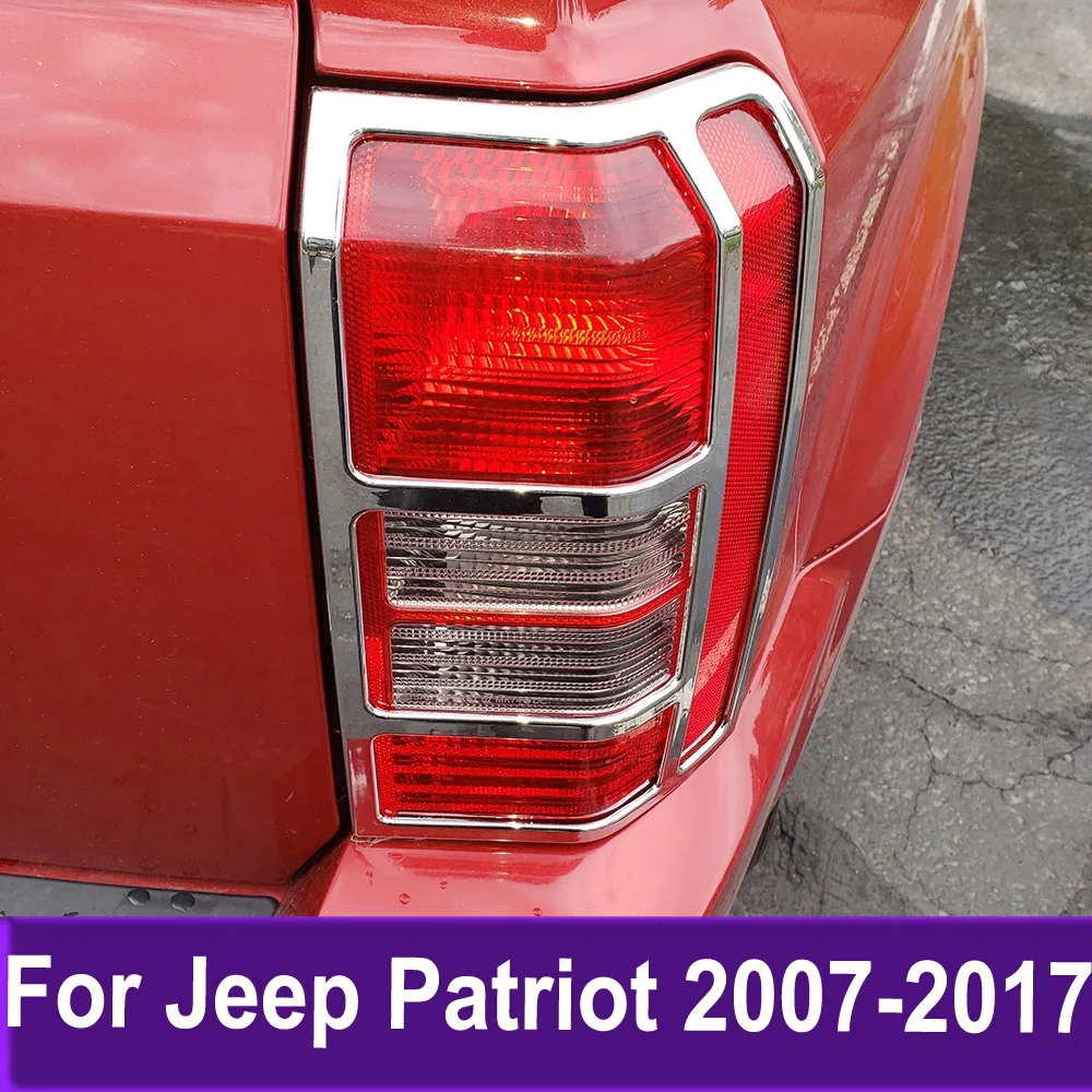 

Хромированная рамка для заднего фонаря для Jeep Patriot 2007-2015 2016 2017, наклейка для крышки заднего фонаря, аксессуары для внешней отделки