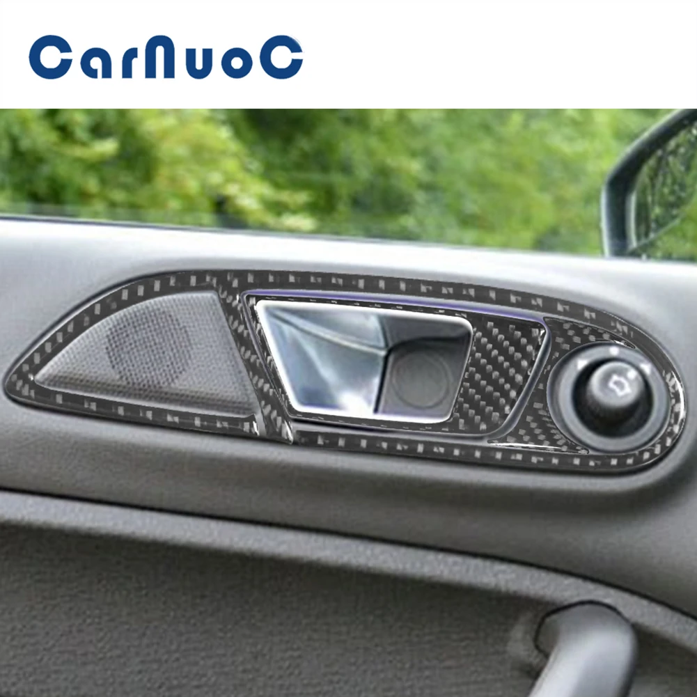 

Car Stickers Door Handle Decorative Strip Accessories Carbon Fiber Interior Mouldings For Ford Fiesta 2011 2012 2013 2014 2015