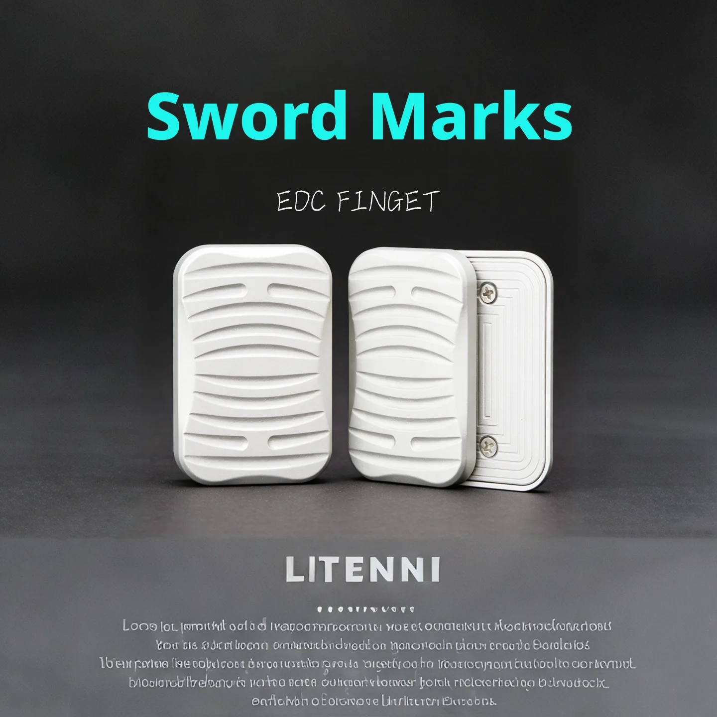 Full‑Metal Engraved Pattern Infinite‑Travel Fidget Slider Alloy Finger Fidget Clicker EDC Adult Hand Desktop Stress Relief Toy