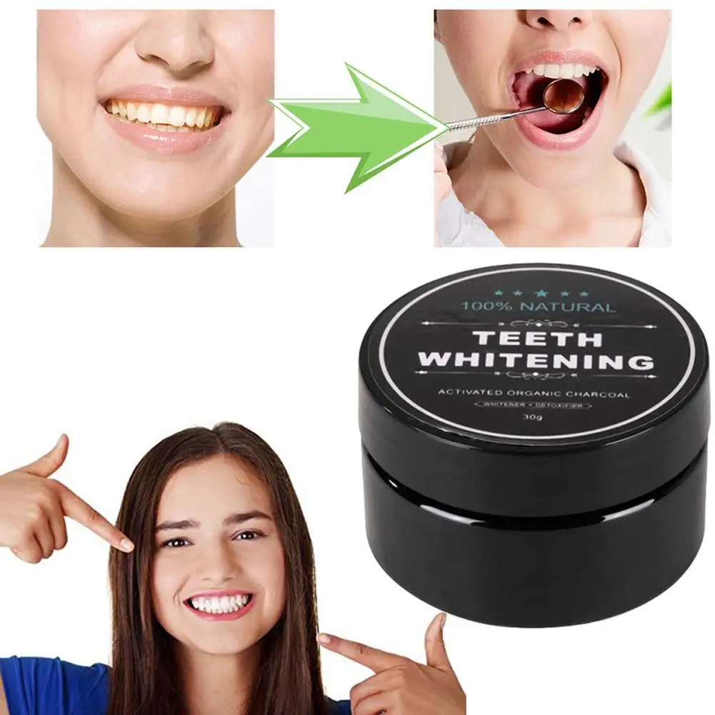 Natural Activated Charcoal Teeth Whitening Powder Deep Cleaning & Fresh Breath For Daily Oral Care