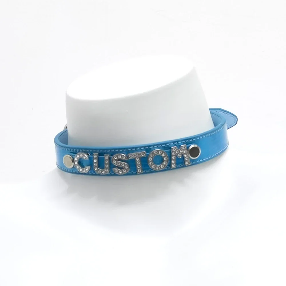 Nuove lettere personalizzate guinzaglio collare a cerchio collana girocollo donna uomo BDSM papà schiavo Cosplay gancio Chocker gioielli giocattoli Sexy