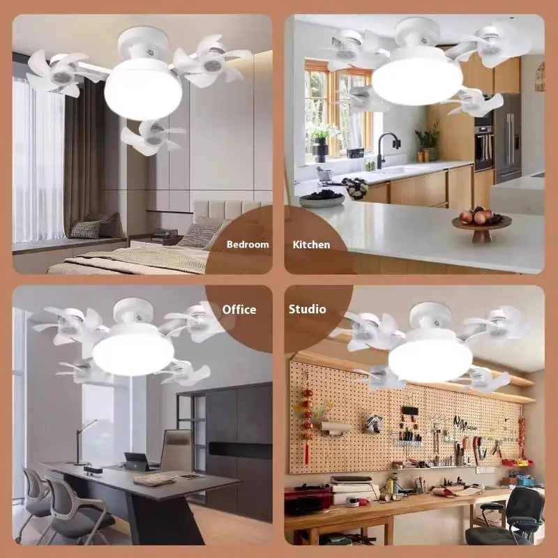 

Creative Drone Ceiling Lamp Electric Fan With Light Remote Control E27 Simple Quiet Restaurant Fans For Bedroom Home Decor Light