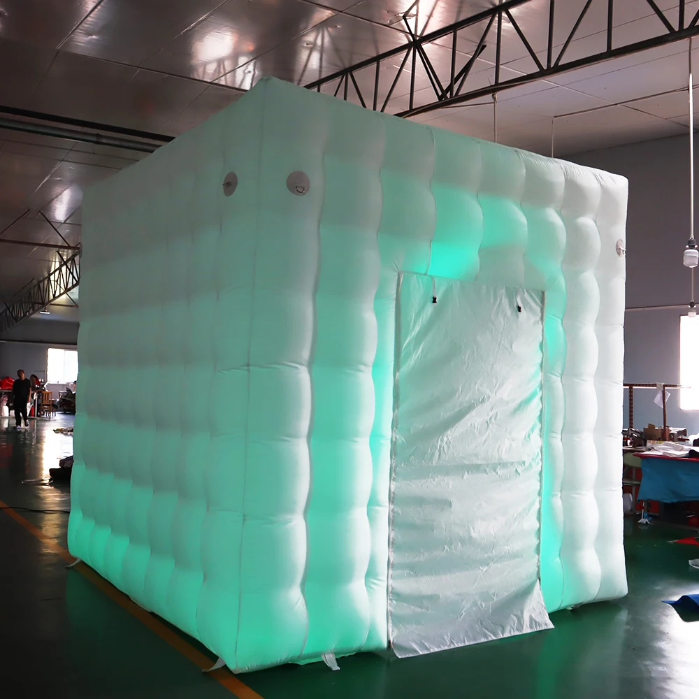 Không khí miễn phí vận chuyển inflatable cube ảnh gian hàng, gian hàng ảnh inflatable bao vây cho bán, xách tay led air ảnh tự sướng photo booth