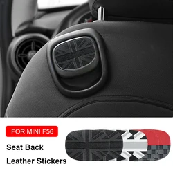 2pcs Leather Car Rear Seat Back Handle Decal Cover Protective Sticker for MINI Cooper JCW F56 Decorative Interior Accessories