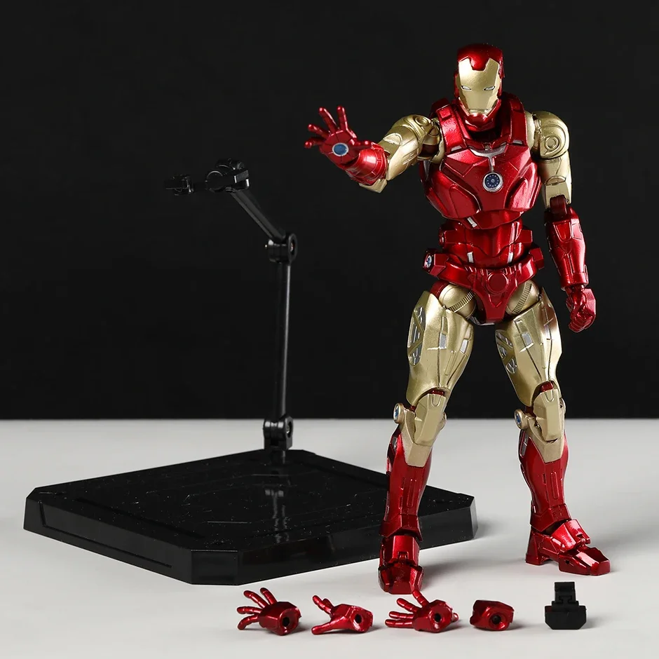 Sentinel Fighting Armor Deadpool /Iron Man 1/12 Scale Action Figure Model PVC Toy Display Gift Collection Doll