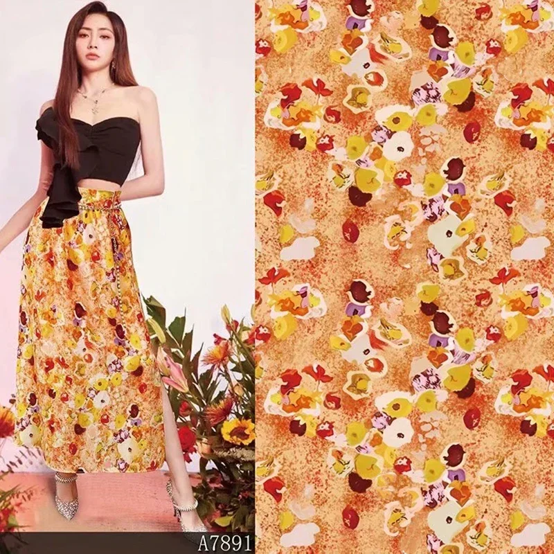 Шелковая эластичная креповая ткань Jianhong, тутовый спандекс, драпированная, гладко натуральная, против морщин, одежда, верхняя рубашка, платье, ткань