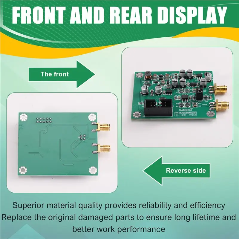 AWAH Adjustable Positive Negative Voltage For DAC Module Dual CH 16-Bit Digital Analog, For DAC8563,± 10V Acquisition Demo Board