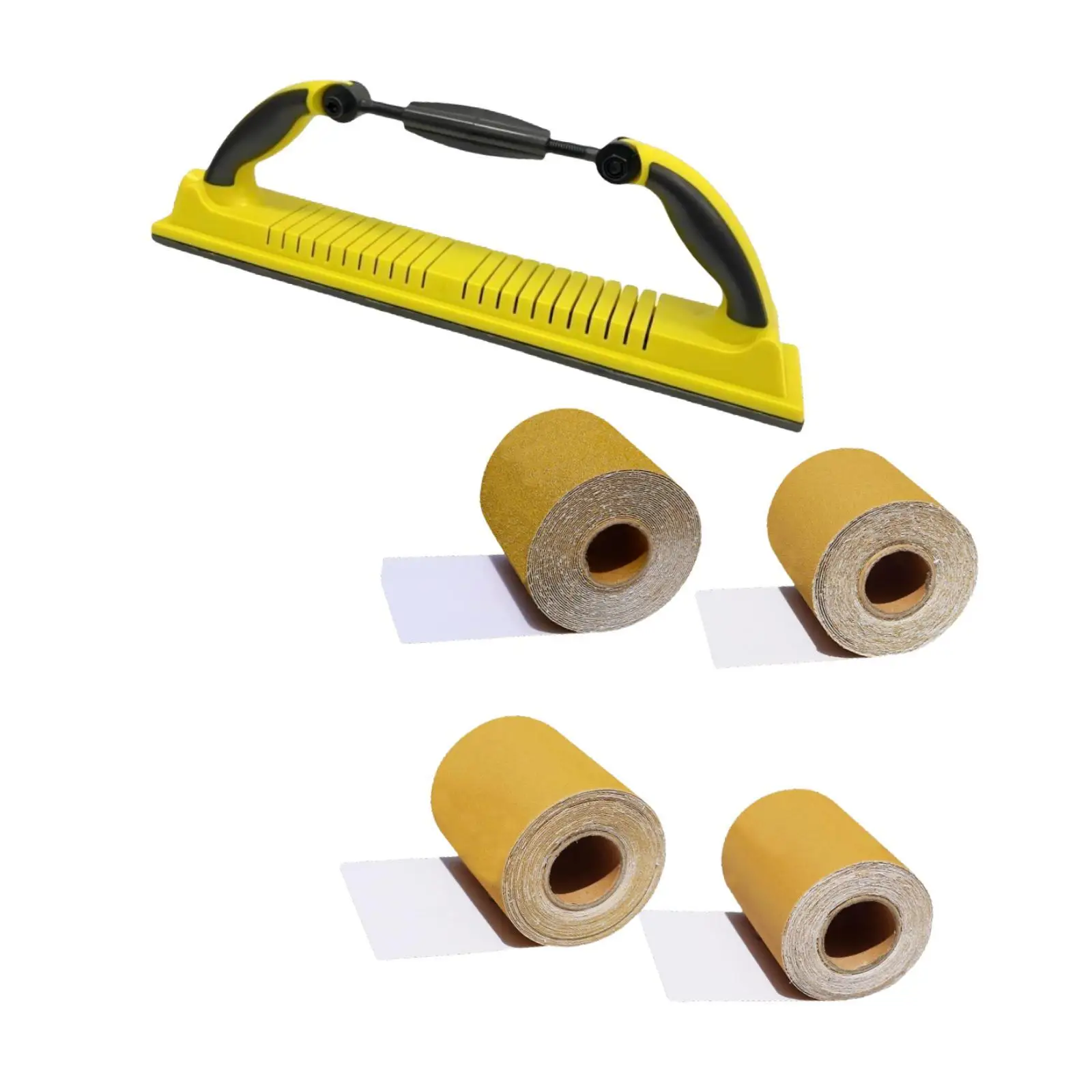 

Hand Sanding File Block Handheld Self Adhesive Stickyback Continuous Roll Kit Hand Sander for Woodworking Furniture Polishing
