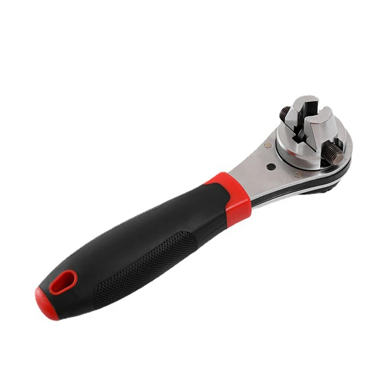 Universal Ratchet Wrench Is Suitable For 6-22Mm Screw Adjustable Socket Wrench With Anti-Slip Handle