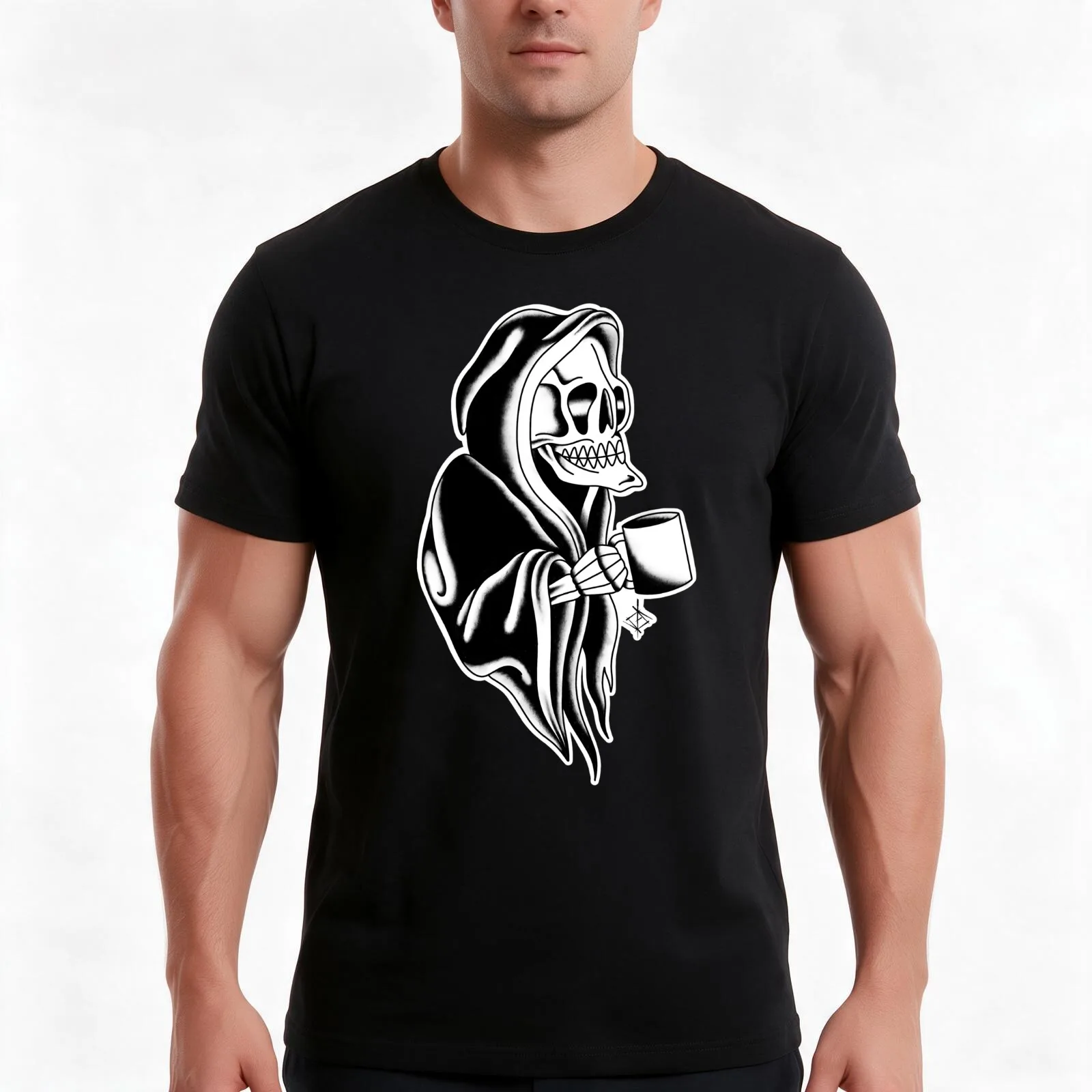 Death before decaf Men T Shirt anime t shirts oversize