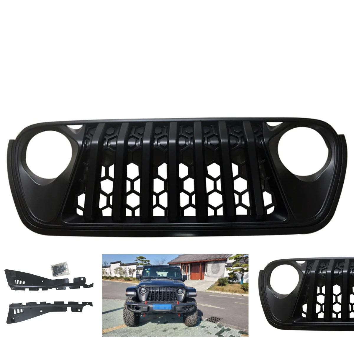 

Lantsun для Jeep JL ABS передняя решетка Lantsun стальная решетка для Jeep Wrangler JL 2018 + JL1199