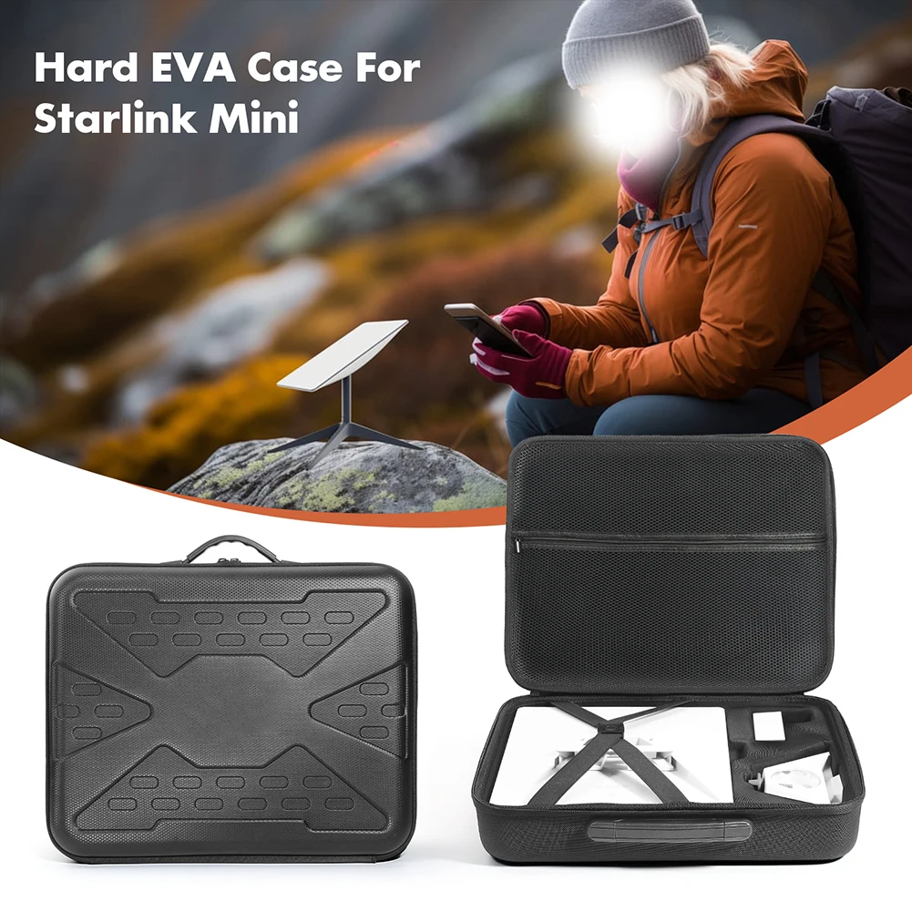 1pc Hard Carrying Case For StarLink Mini Kit Travel Case Waterproof Storage Case Protection Bag With Multiple Compartments