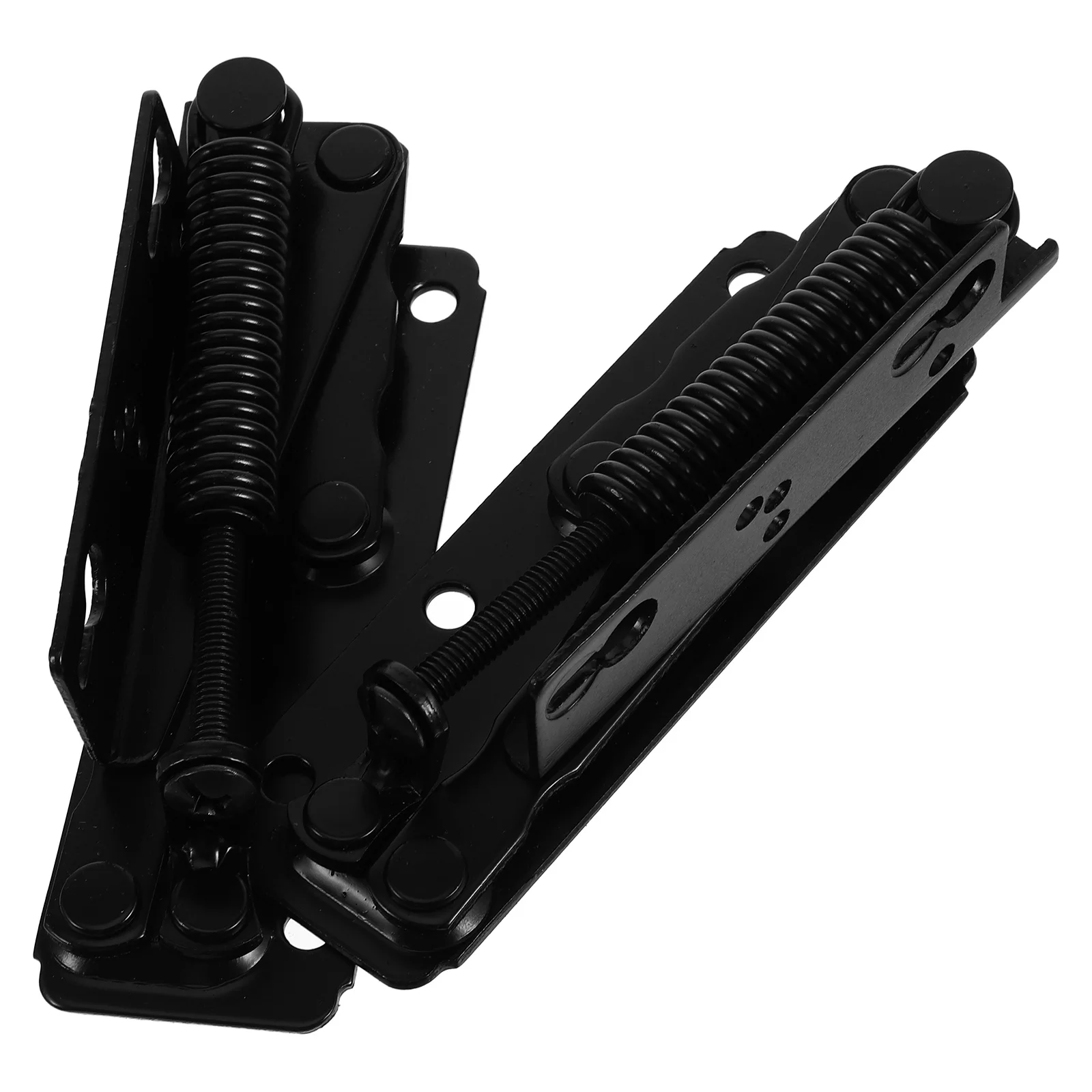 

2Pcs Symmetrical Spring Hinges 85 Degree Foldable Lifting Bracket Heavy Duty Spring Hinges for Cabinet Doors Sofa Bed Storage