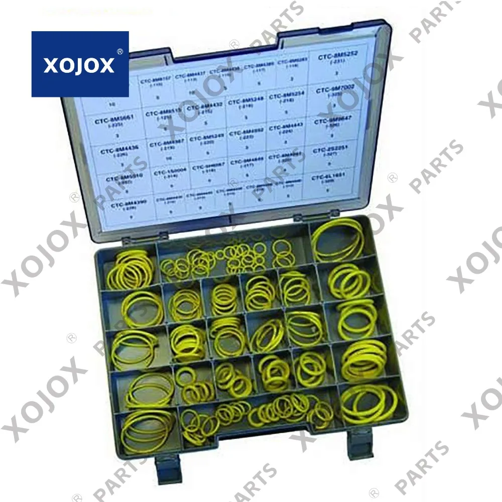 XOJOX 4C8253 Новый желтый силиконовый комплект уплотнительных колец из 149 предметов для нескольких моделей Caterpillar XOJOX 4C8253 Новый желтый силиконовый комплект уплотнительных колец из 149 предметов для нескольких моделей Caterpillar