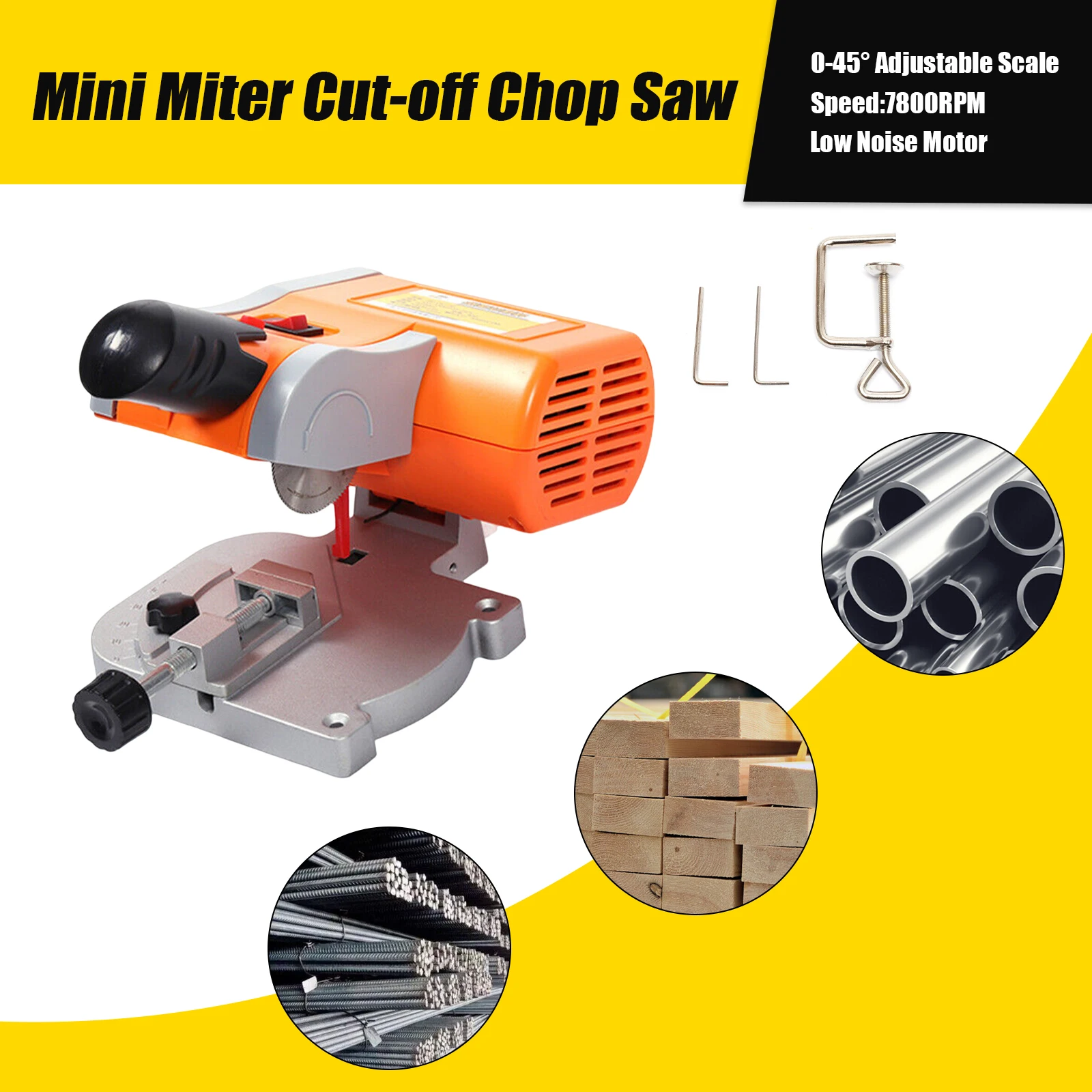 Mini Benchtop Saw 0-45°Miter Gauge 2