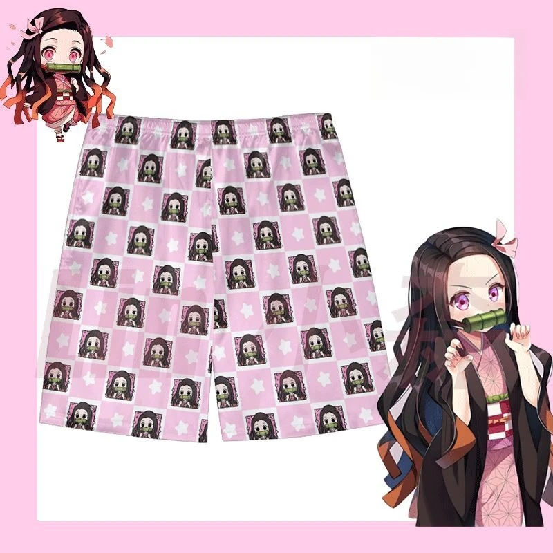 مجموعة بيجامة أنيمي شيطان القاتل Nezuko Kamado - ملابس نوم بنمط الخيزران الوردي، ملابس منزلية تنكرية للهدايا العطلات #4