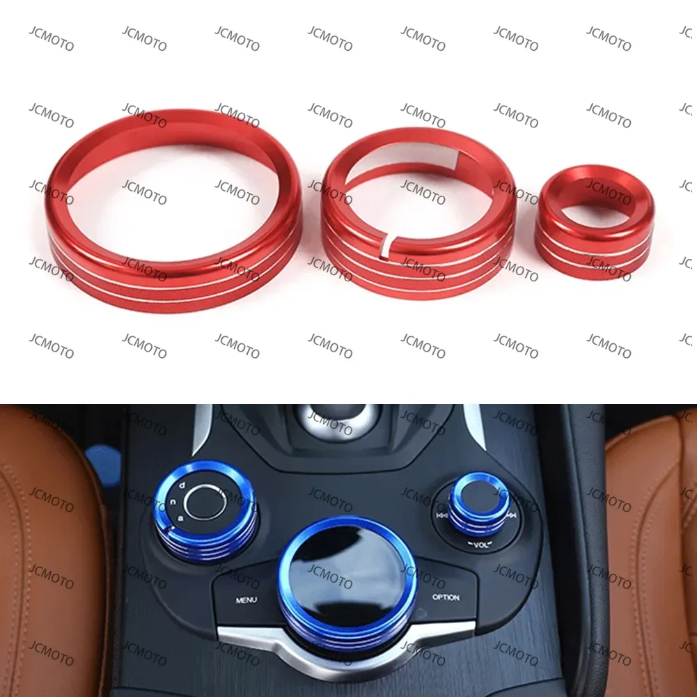 Accessories Automotive Central Control Multimedia Knob Ring For Alfa Romeo Giulia Stelvio 2020-2021