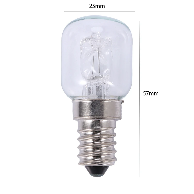 3X E14 High Temperature Bulb 500 Degrees 25W Halogen Bubble Oven Bulb E14 250V 25W Quartz Bulb