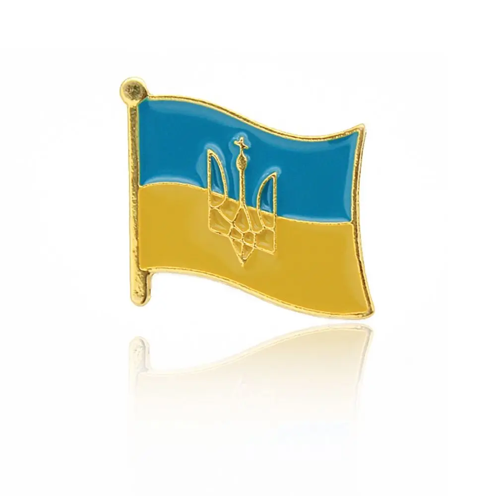 Brooches Ukraine Brooches Alloy Badges Ukrainian Flag Pins Patriotism Tie Pin Ukrainian National Pins Jewelry