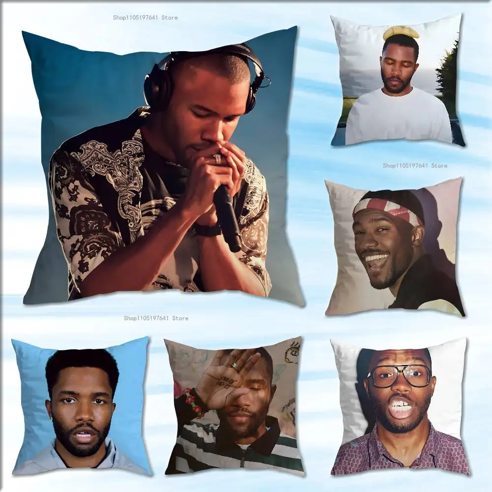 

Singer F-Frank Ocean Anime Celebrity Merchandise All-Match Printed Pillow Case Sofa Car Office Room Decoration Protector