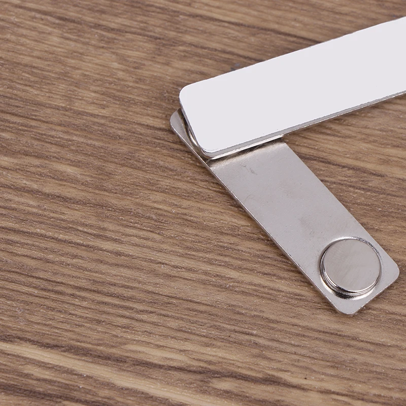 10pcs Strong Magnetic Name Tags Badge Metal Fastener ID Card Durable Attachment Holder Magnetic Durable Attachment Holder