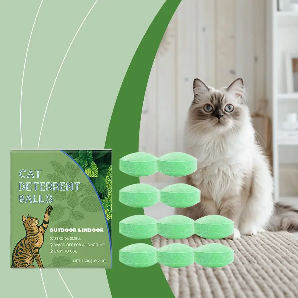القط رادع في الهواء الطلق داخلي زيت النعناع الطبيعي إبقاء الكرة رادع قبالة ساحة الكلب حديقة القطط القط طارد الحديقة A8S0 #5