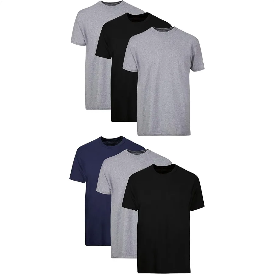 

Men's Cotton MoistureWicking Crew Tee Undershirts MultiPacks Available