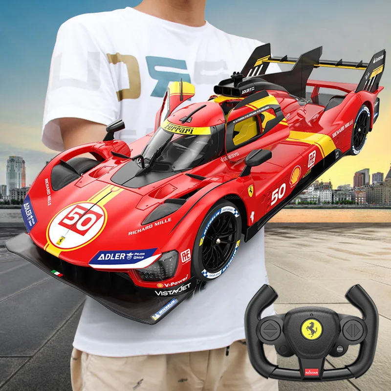 Ferrari Controle Remoto Racing Car Modelo, Campeão 24H Le Mans, Rally RC Veículo, Brinquedos Coleção Presentes, 1:14, 499P, #50, 2024