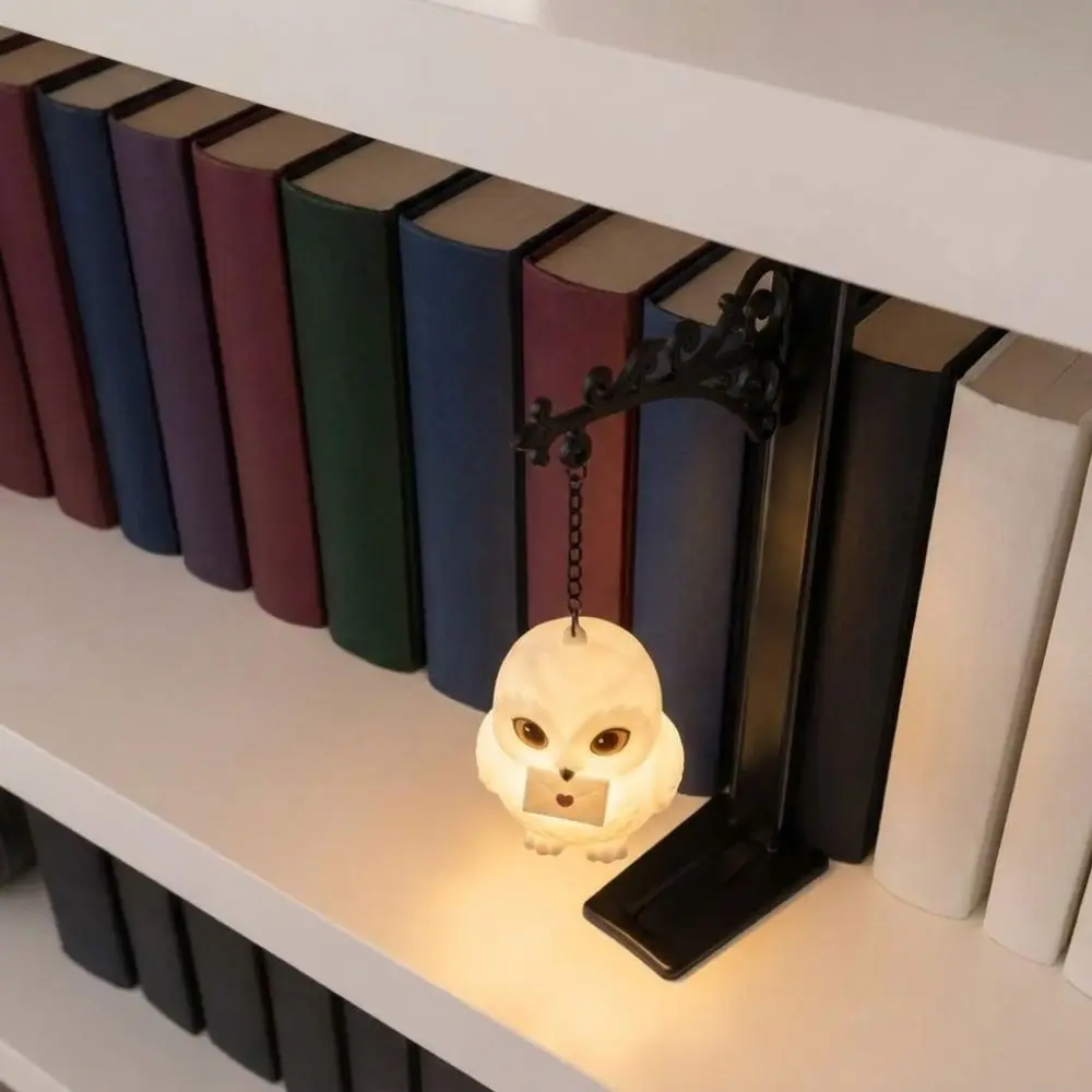 Vintage Owl Bookshelf Lamp Deer Bird Fantasy Bookend Shelf Lamp Wrought Iron Cartoon Reading Nook Light Reading Room