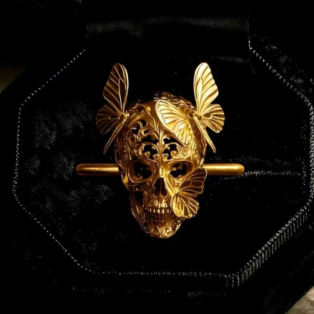 

New Arrival Vintage Butterfly Skull Earrings Ring Spirit Cat Bone Hollow Out Ear Jewelry for Women Trendy Fashion Accessory