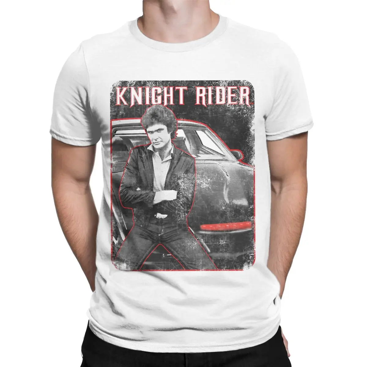 Knight Rider Knight And Kitt Men T Shirt Leisure Tees Short Sleeve Round Collar T-Shirt Cotton Summer Clothes